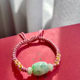 The Prosperity Drum – Burmese Jade String Bracelet