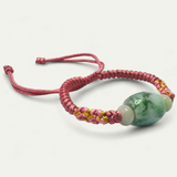 The Prosperity Drum – Burmese Jade String Bracelet